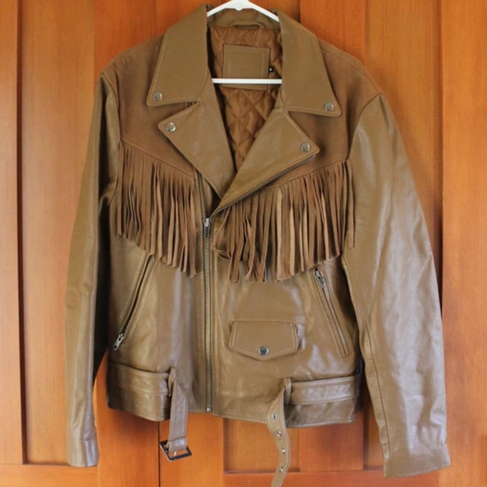 Asos Faux Leather Motorcyle Jacket